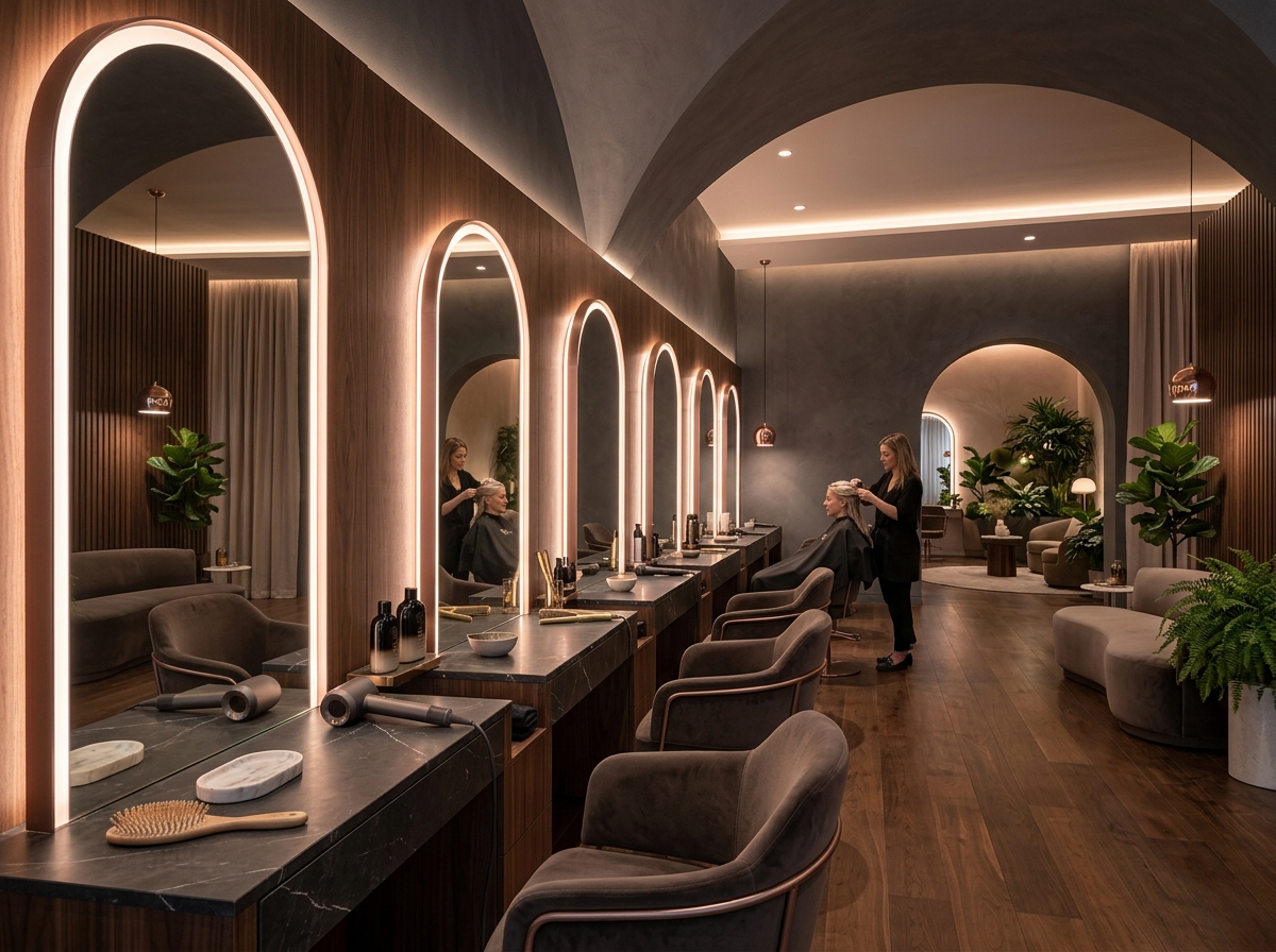 Aura Hair Atelier luxury studio interior